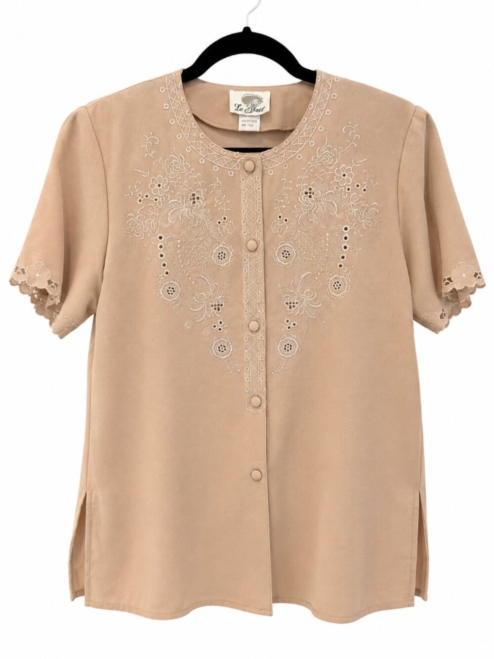 NWT Le Gala Embroidered Blouse Women’s M Cottagecore Romantic Boho Top 90s Vinta